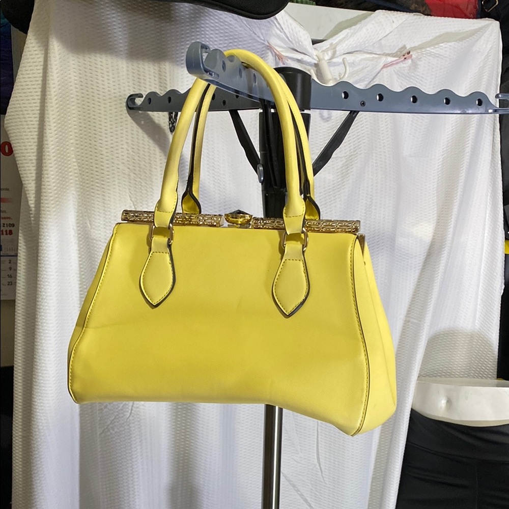 fab'rik Yellow Satchel Bold Structured Design